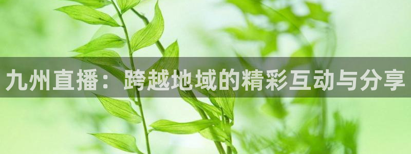 河豚体育nba直播：九州直播：跨越地域的精彩互动与分享